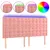 Produktbild 2 för Sänggavel LED rosa 160x5x118/128 cm sammet