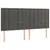 Produktbild 4 för Sänggavel LED mörkgrå 180x5x118/128 cm sammet