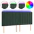 Produktbild 2 för Sänggavel LED mörkgrön 180x5x118/128 cm sammet