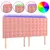 Produktbild 2 för Sänggavel LED rosa 180x5x118/128 cm sammet