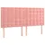 Produktbild 4 för Sänggavel LED rosa 180x5x118/128 cm sammet