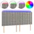 Produktbild 2 för Sänggavel LED ljusgrå 200x5x118/128 cm sammet