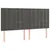 Produktbild 4 för Sänggavel LED mörkgrå 200x5x118/128 cm sammet