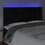 Produktbild 3 för Sänggavel LED svart 200x5x118/128 cm sammet