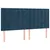 Produktbild 4 för Sänggavel LED mörkblå 200x5x118/128 cm sammet