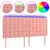 Produktbild 2 för Sänggavel LED rosa 200x5x118/128 cm sammet