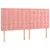 Produktbild 4 för Sänggavel LED rosa 200x5x118/128 cm sammet