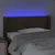 Produktbild 4 för Sänggavel LED mörkbrun 83x16x78/88 cm tyg