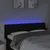 Produktbild 4 för Sänggavel LED svart 147x16x78/88 cm tyg