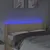 Produktbild 4 för Sänggavel LED gräddvit 147x16x78/88 cm tyg