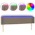 Produktbild 2 för Sänggavel LED taupe 183x16x78/88 cm tyg