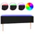 Produktbild 2 för Sänggavel LED svart 203x16x78/88 cm tyg