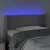 Produktbild 4 för Sänggavel LED ljusgrå 103x16x78/88 cm sammet