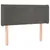 Produktbild 3 för Sänggavel LED mörkgrå 103x16x78/88 cm sammet