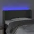 Produktbild 4 för Sänggavel LED mörkgrå 103x16x78/88 cm sammet