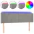 Produktbild 2 för Huvudgavel LED ljusgrå 147x16x78/88 cm sammet