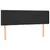Produktbild 3 för Sänggavel LED svart 147x16x78/88 cm sammet