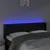 Produktbild 4 för Sänggavel LED svart 147x16x78/88 cm sammet