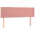 Produktbild 3 för Sänggavel LED rosa 147x16x78/88 cm sammet
