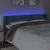 Produktbild 4 för Sänggavel LED mörkblå 163x16x78/88 cm sammet