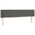 Produktbild 3 för Sänggavel LED mörkgrå 203x16x78/88 cm sammet