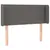 Produktbild 3 för Huvudgavel LED grå 83x16x78/88 cm konstläder