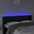 Produktbild 4 för Sänggavel LED svart 147x16x78/88 cm konstläder