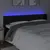 Produktbild 4 för Sänggavel LED svart 183x16x78/88 cm konstläder