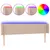 Produktbild 2 för Sänggavel LED cappuccino 203x16x78/88 cm konstläder 