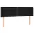 Produktbild 3 för Sänggavel LED svart 147x16x78/88 cm tyg