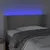 Produktbild 4 för Sänggavel LED ljusgrå 83x16x78/88 cm sammet