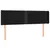 Produktbild 3 för Sänggavel LED svart 147x16x78/88 cm sammet