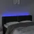 Produktbild 4 för Sänggavel LED svart 147x16x78/88 cm sammet