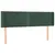 Produktbild 3 för Sänggavel LED mörkgrön 147x16x78/88 cm sammet