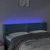 Produktbild 4 för Sänggavel LED mörkblå 147x16x78/88 cm sammet