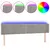 Produktbild 2 för Sänggavel LED ljusgrå 163x16x78/88 cm sammet