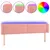 Produktbild 2 för Sänggavel LED rosa 163x16x78/88 cm sammet