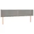 Produktbild 3 för Sänggavel LED ljusgrå 183x16x78/88 cm sammet