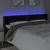Produktbild 4 för Sänggavel LED svart 183x16x78/88 cm sammet