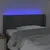 Produktbild 4 för Sänggavel LED mörkgrå 83x16x78/88 cm tyg