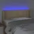 Produktbild 4 för Sänggavel LED gräddvit 93x16x78/88 cm tyg