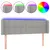 Produktbild 2 för Sänggavel LED ljusgrå 147x16x78/88 cm tyg