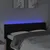 Produktbild 4 för Sänggavel LED svart 147x16x78/88 cm tyg