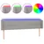 Produktbild 2 för Sänggavel LED ljusgrå 183x16x78/88 cm tyg