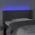 Produktbild 4 för Sänggavel LED mörkgrå 93x16x78/88 cm sammet