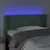 Produktbild 4 för Sänggavel LED mörkgrön 93x16x78/88 cm sammet
