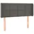 Produktbild 3 för Sänggavel LED mörkgrå 103x16x78/88 cm sammet