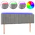 Produktbild 2 för Sänggavel LED ljusgrå 147x16x78/88 cm sammet