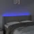 Produktbild 4 för Sänggavel LED ljusgrå 147x16x78/88 cm sammet
