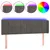 Produktbild 2 för Sänggavel LED mörkgrå 147x16x78/88 cm sammet
